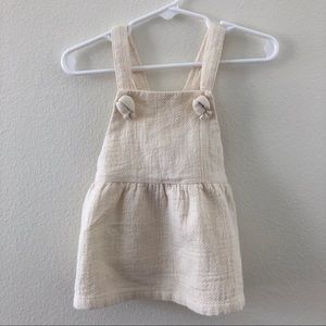 Zara babygirl cream overall dress